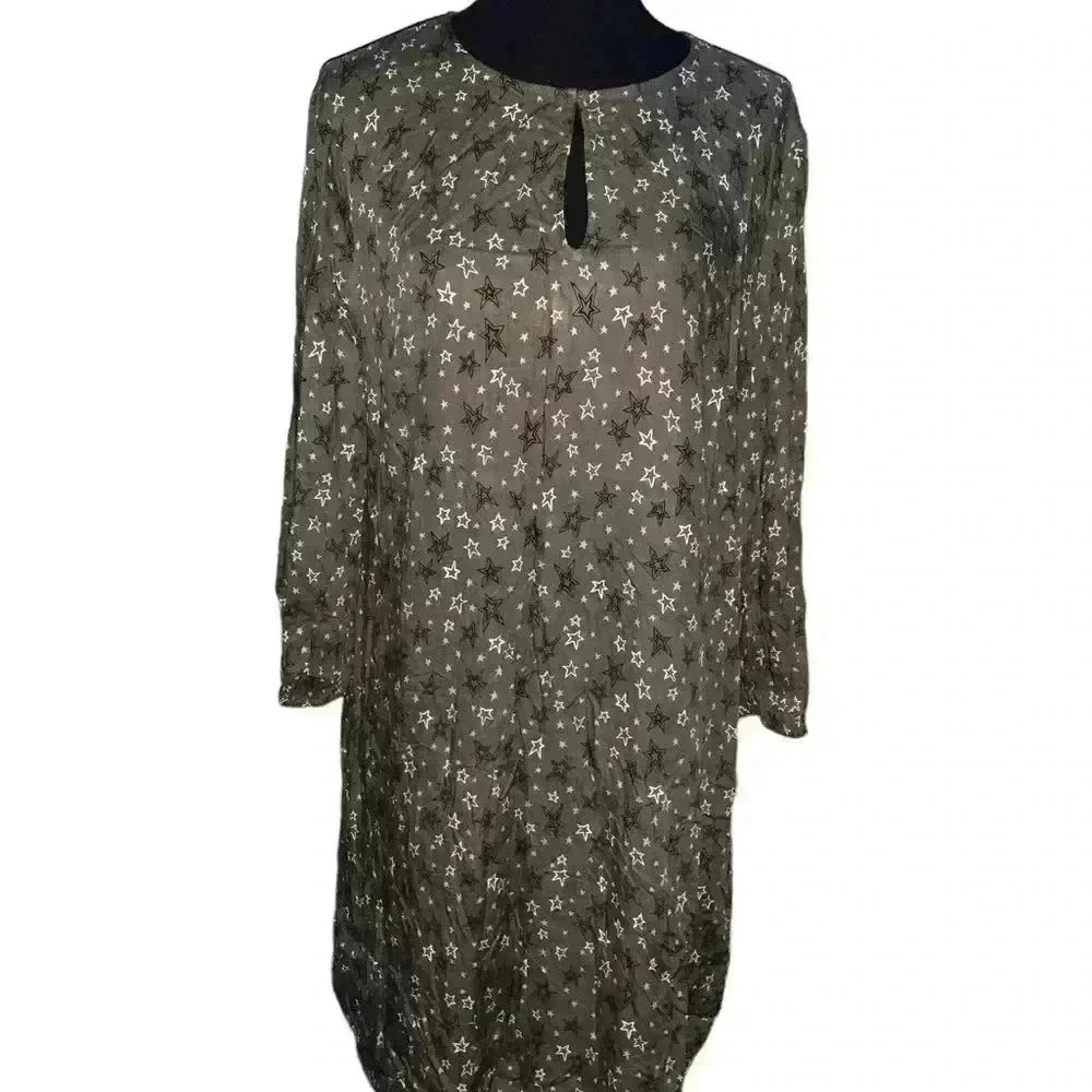 NWT Boden Green Star Print Vanessa Shift Dress Size 16 - Picture 3 of 4